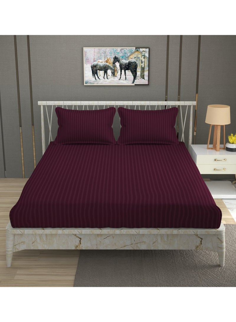 AURIO Premium Single Size Fitted Bedsheet with 1 Pillowcase – Modern Design & Pattern – Deep Pocket (90x200+25 cm) Soft, Breathable Microfiber Bedding for Kids & Guest Rooms - Image 2